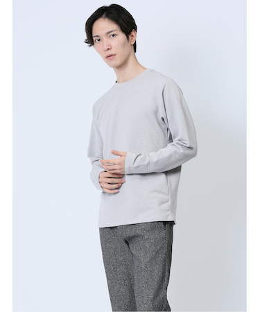 ふくれジャガード クルーネック長袖Tシャツ