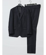 ウール混 レギュラーフィット 2ボタン2ピーススーツ 組織紺