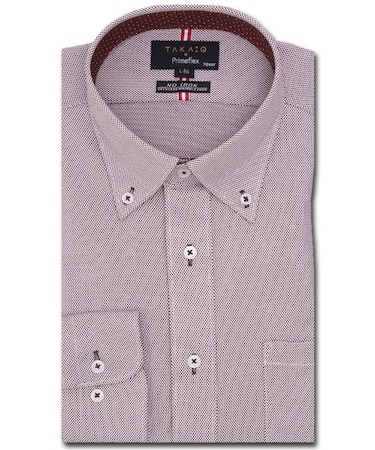 プライムフレックス スタンダードフィット ボタンダウン長袖ニットシャツ 