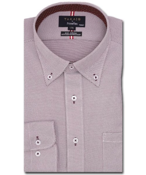 プライムフレックス スタンダードフィット ボタンダウン長袖ニットシャツ 