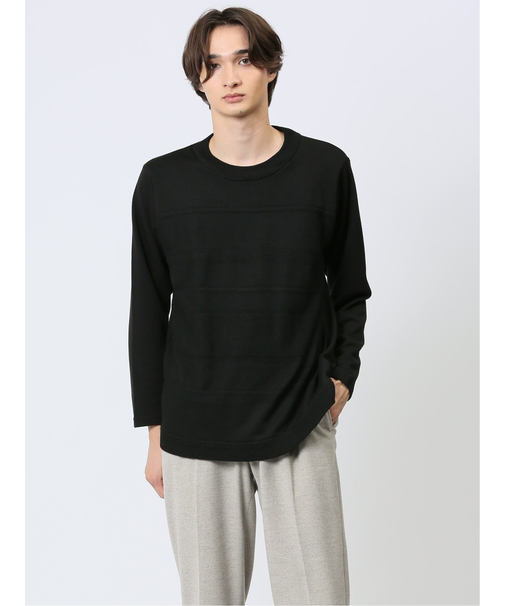 ハイブリッド クルーネック長袖Tシャツ