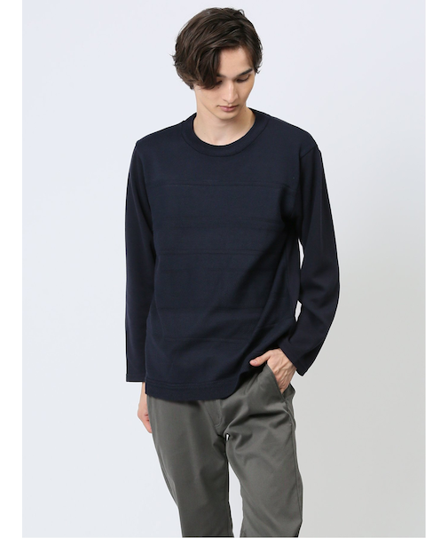 ハイブリッド クルーネック長袖Tシャツ