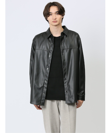 合成皮革 シャツアウター
