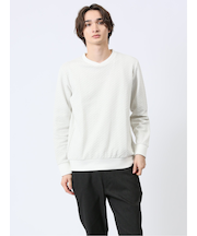 バイアスジャガード クルーネック長袖Tシャツ