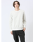 バイアスジャガード クルーネック長袖Tシャツ