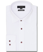 ノーアイロンストレッチ スタンダードフィット ワイドカラー長袖ニットシャツ