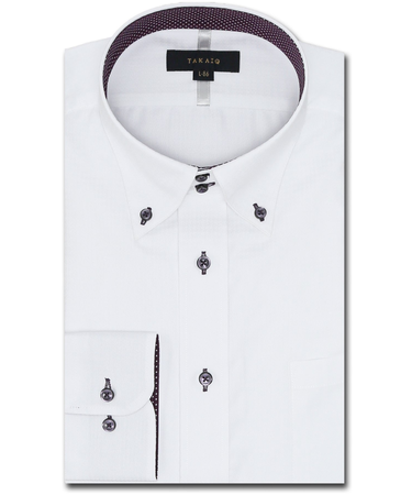 形態安定 スタンダードフィット ドゥエボタンダウン長袖シャツ