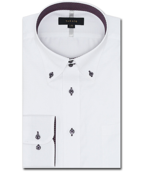 形態安定 スタンダードフィット ドゥエボタンダウン長袖シャツ