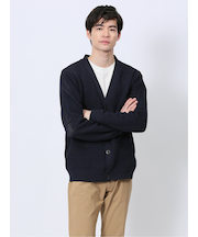 Vネックカーディガン&長袖Tシャツ アンサンブル