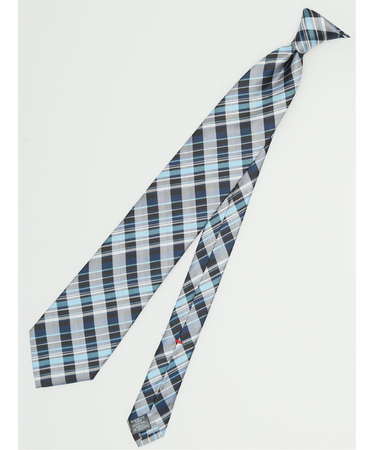 セッテピエゲ シルクチェック柄 レギュラータイ 8.5cm幅