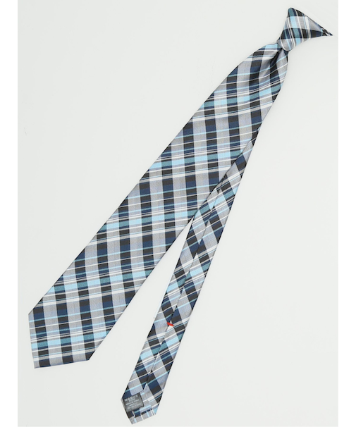 セッテピエゲ シルクチェック柄 レギュラータイ 8.5cm幅