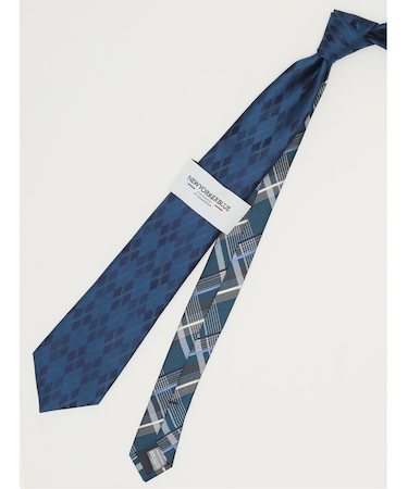 ニューヨーカーブルー/NEWYORKER BLUE シルクレギュラータイ 8.0cm幅