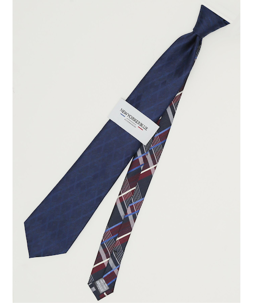 ニューヨーカーブルー/NEWYORKER BLUE シルクレギュラータイ 8.0cm幅