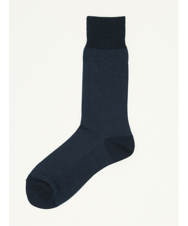 抗菌防臭 バーズアイ柄クルーソックス