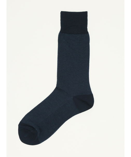 抗菌防臭 バーズアイ柄クルーソックス