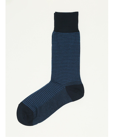 抗菌防臭 千鳥柄クルーソックス