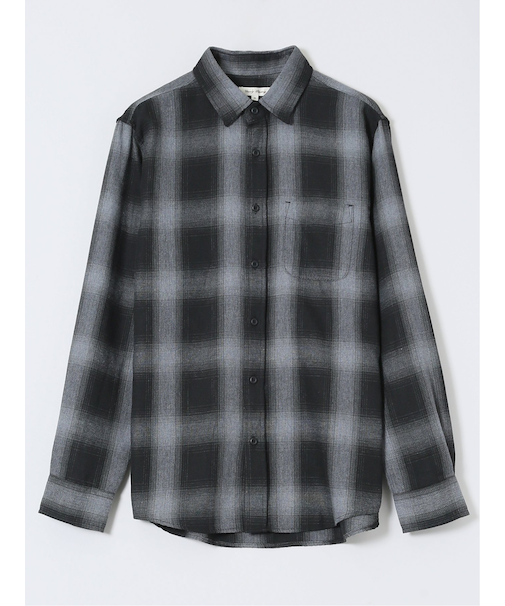 【WEB限定】オンブレーチェック レギュラーカラー長袖シャツ