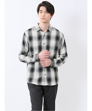 【WEB限定】オンブレーチェック レギュラーカラー長袖シャツ