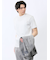 【DRESS T-SHIRT】綿ストレッチ スロープネック半袖Tシャツ