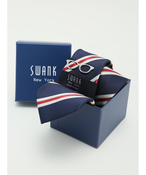 スワンク/SWANK ネクタイ＆タイバーセット