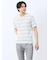 メッシュボーダー Vネック半袖Tシャツ