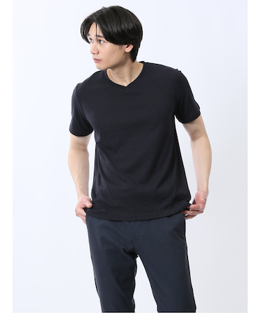 リンクスケーブル Vネック半袖Tシャツ