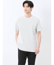 メランジ 裏ボーダー クルーネック半袖Tシャツ