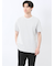 メランジ 裏ボーダー クルーネック半袖Tシャツ