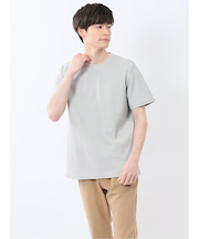 メランジ 裏ボーダー クルーネック半袖Tシャツ