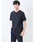 メランジ 裏ボーダー クルーネック半袖Tシャツ