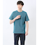メランジ 裏ボーダー クルーネック半袖Tシャツ