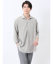 TechLinen プルオーバー 7分袖シャツ