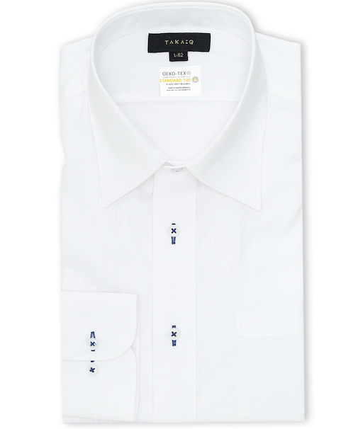 形態安定 吸水速乾 スタンダードフィット レギュラーカラー長袖シャツ