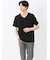 ふくれアーガイル Vネック半袖Tシャツ