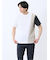 ポンチ配色 クルーネック半袖Tシャツ