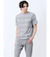 メッシュ かすれプリント クルーネック半袖Tシャツ