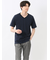 プレーティングジャガード Vネック半袖Tシャツ
