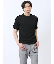 ランダムジャガード クルーネック半袖Tシャツ