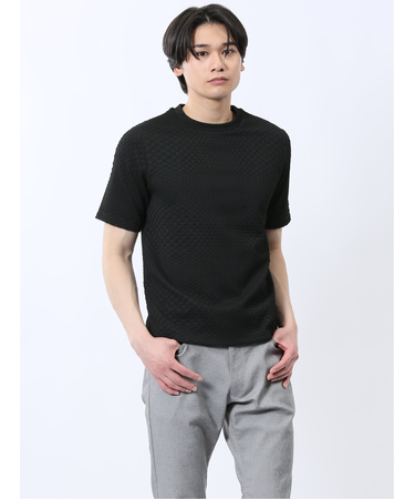 ランダムジャガード クルーネック半袖Tシャツ
