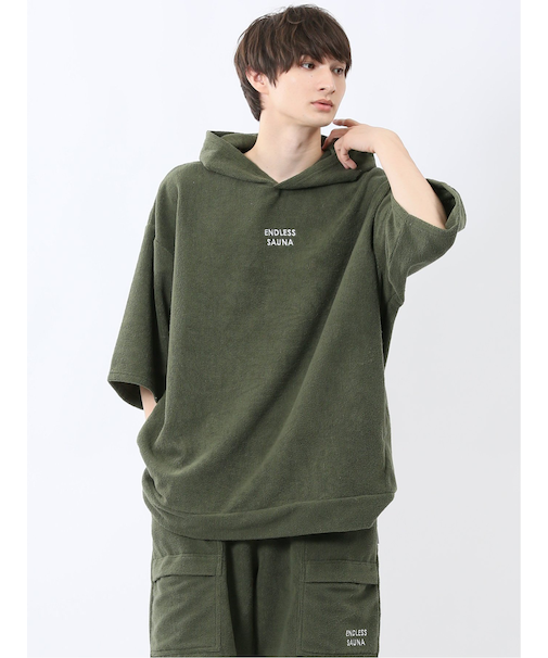 Sauna Camp×T/Q パイルポンチョ(セットアップ可能)