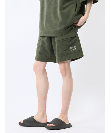 Sauna Camp×T/Q パイルショーツ(セットアップ可能)