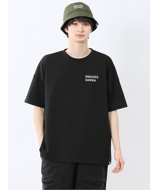 Sauna Camp×T/Q ロゴ クルー半袖Ｔシャツ