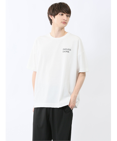 Sauna Camp×T/Q ロゴ クルー半袖Ｔシャツ