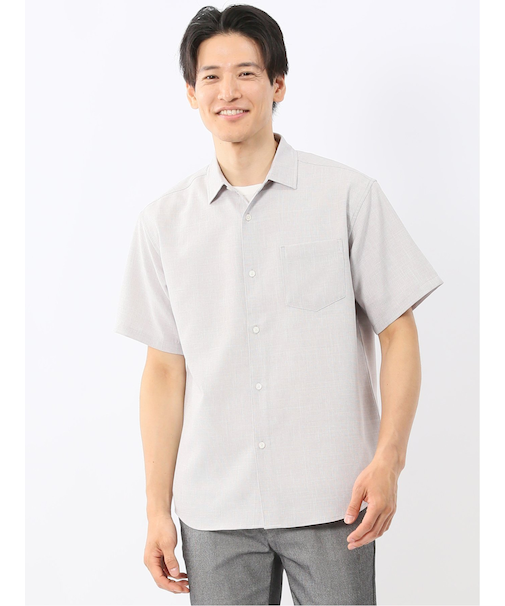 TechLinen レギュラーカラー 半袖シャツ