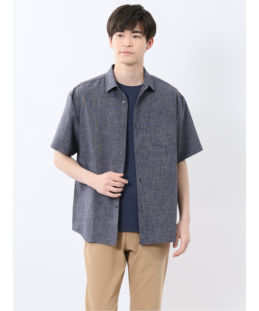TechLinen レギュラーカラー 半袖シャツ