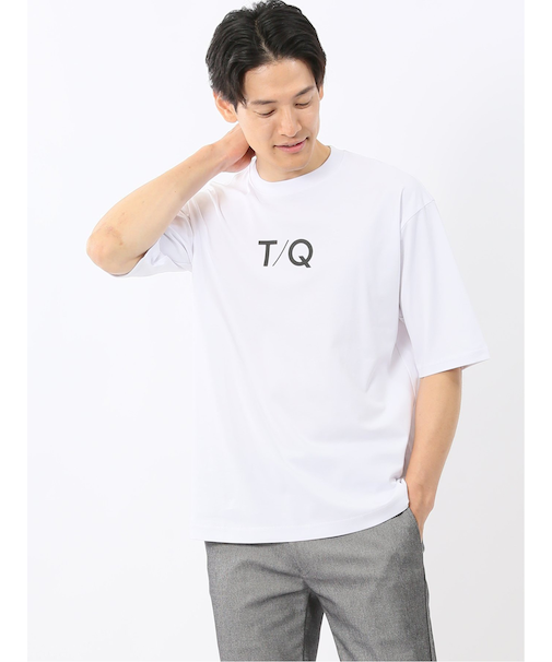 綿100% ロゴプリント クルーネック半袖Tシャツ