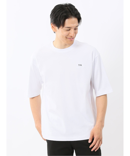 綿100% ロゴ刺繍 クルーネック半袖Tシャツ