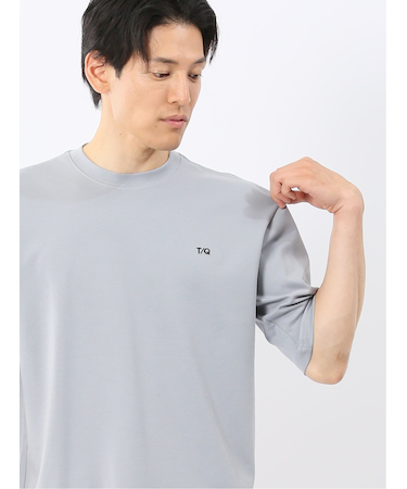 綿100% ロゴ刺繍 クルーネック半袖Tシャツ