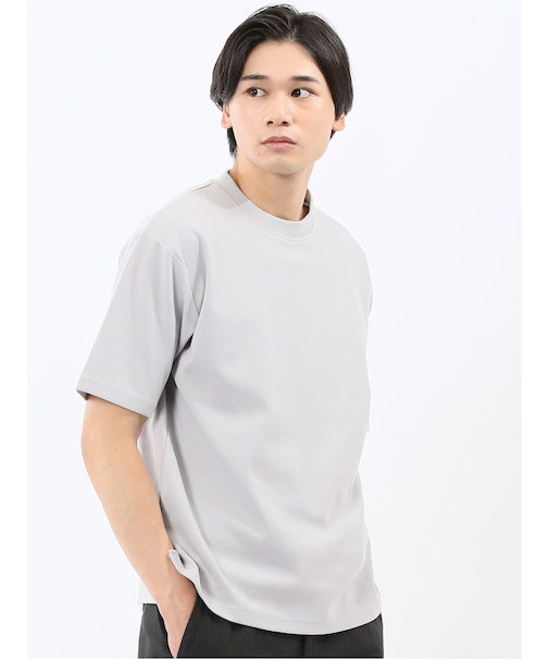 ダブルフェイス ポンチ クルーネック半袖Tシャツ
