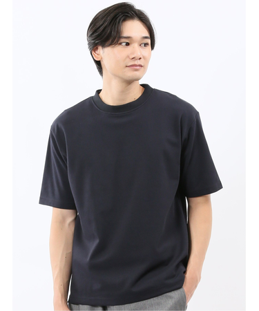 ダブルフェイス ポンチ クルーネック半袖Tシャツ